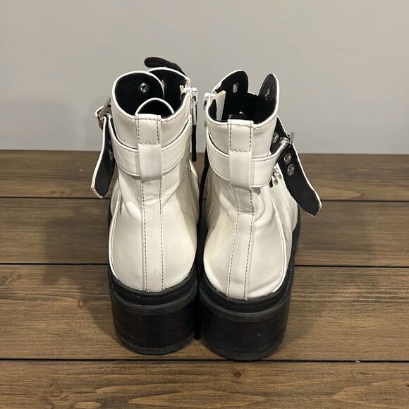 Jeffery Campbell white Czech combat boots size 8.5 - Picture 6 of 14